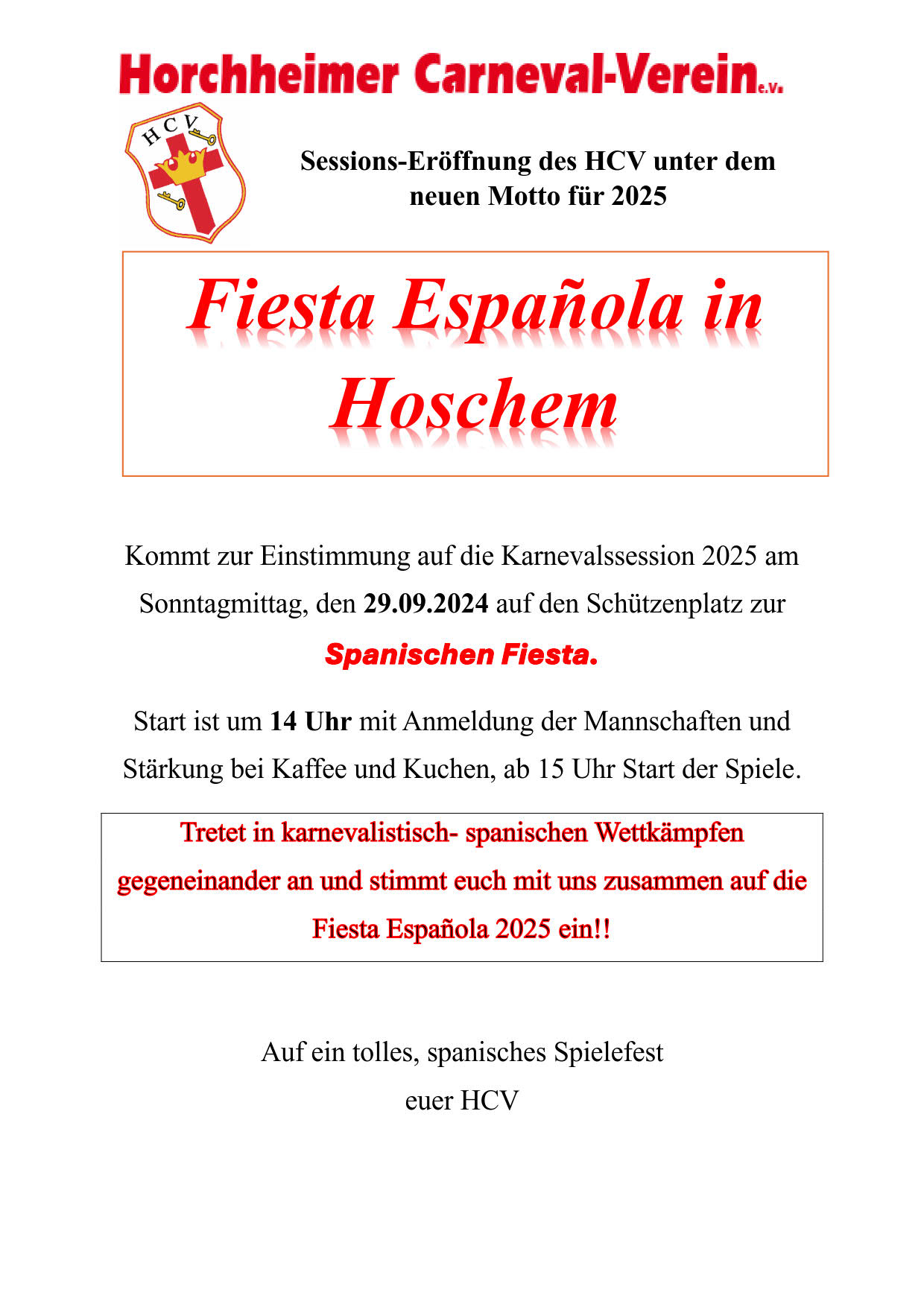 Fiesta Espanola - Sessionseröffnung